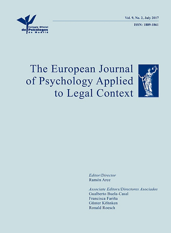 Go to journal home page - The European Journal of Psychology Applied to Legal Context